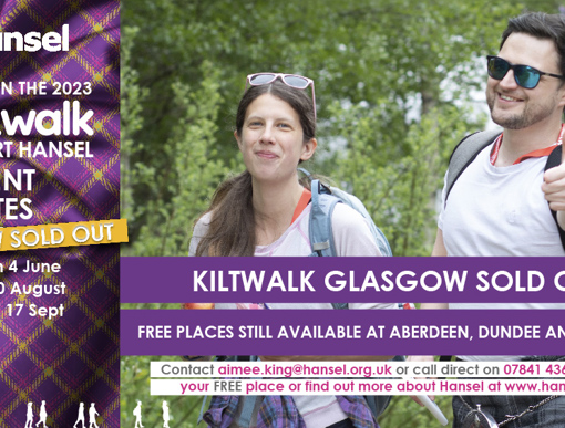Take on a Kiltwalk in aid of Hansel for free!