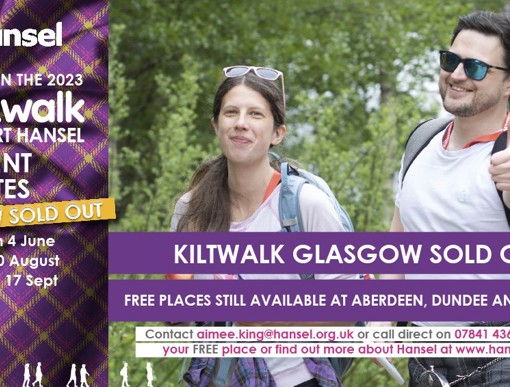 Take on a Kiltwalk in aid of Hansel for free!