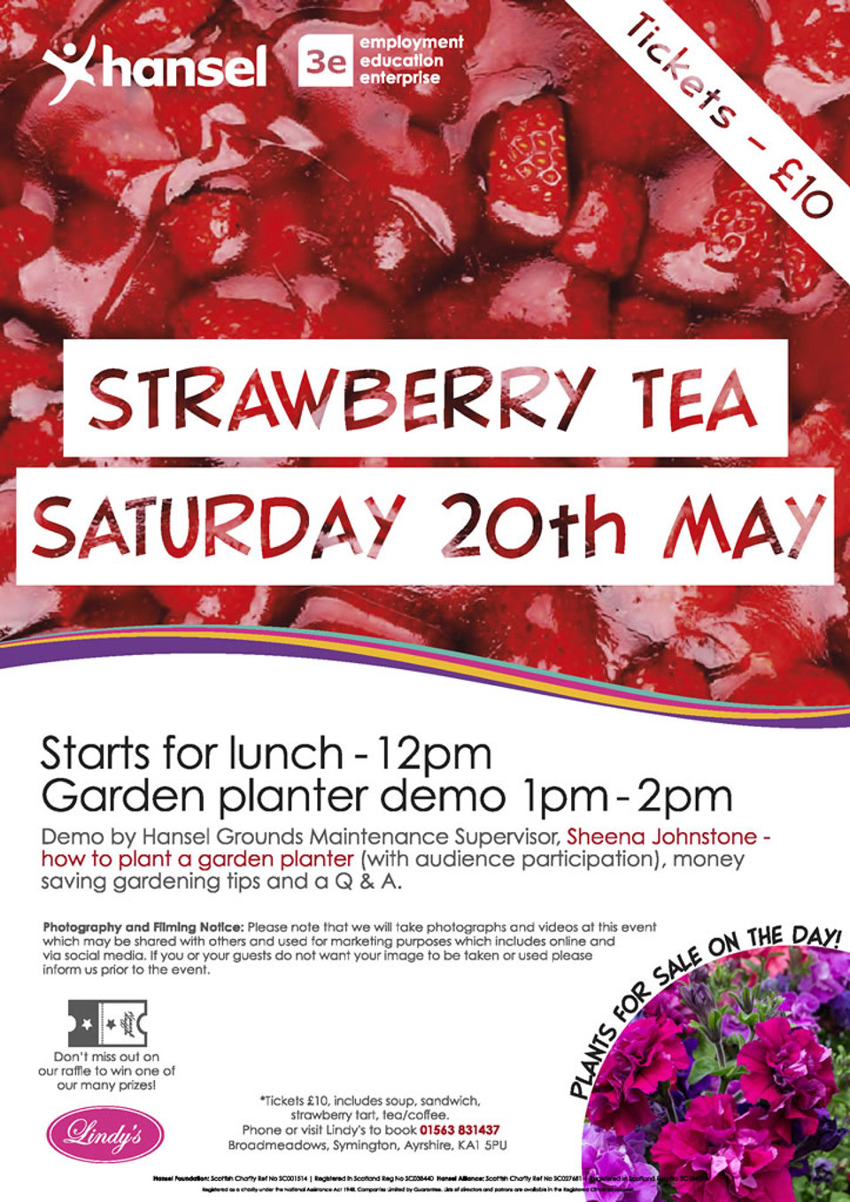 Come and enjoy a Strawberry Tea at Lindy's 