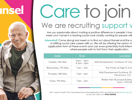 Support worker recruitment events