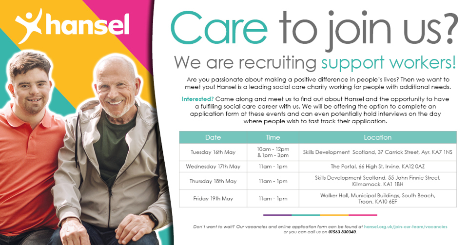 Support worker recruitment events